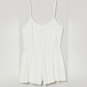 H&M Terry Cloth Romper White Size Small
